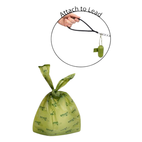 Biodegradable waste bag dispenser (with bags included)