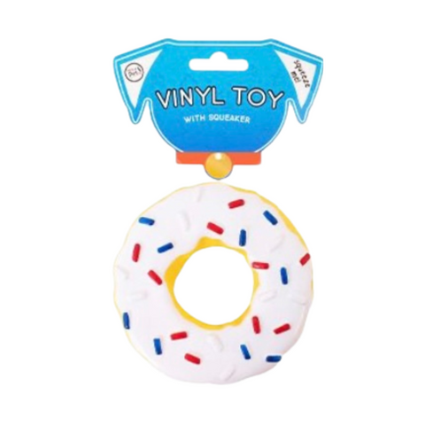 Squeaky donut toy