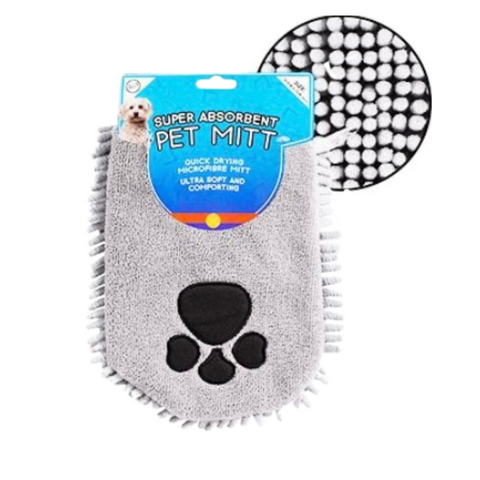 Pet drying mitt